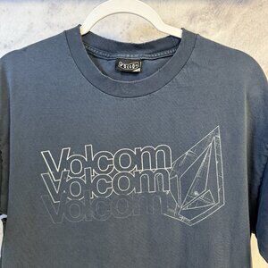 Vintage Y2K Volcom T Shirt Mens Large 20x28 Blue Short Sleeve Surf Skate